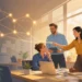 Diverse team shaping a welcoming shared workplace culture