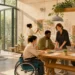 Workplace team recognized by warm points of light forming a constellation