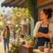 Small business owner connecting a neighborhood shop with local customers