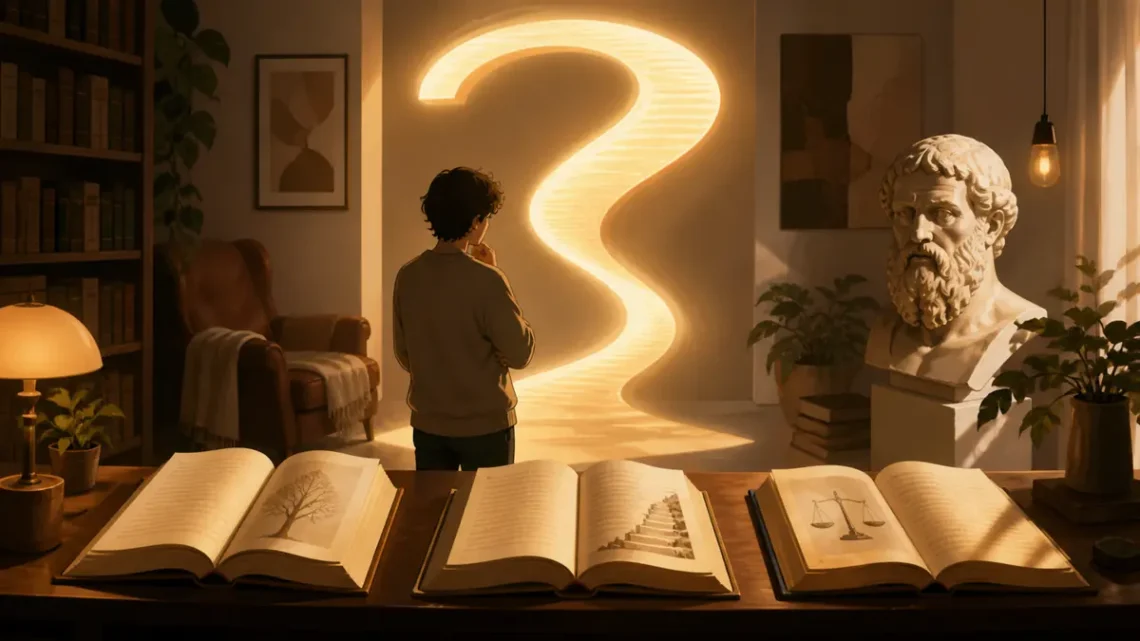 Editorial illustration for Best Books for Philosophy Beginners