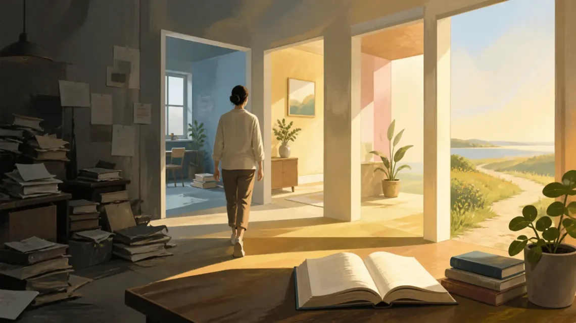 Editorial illustration for Best Books for Personal Transformation