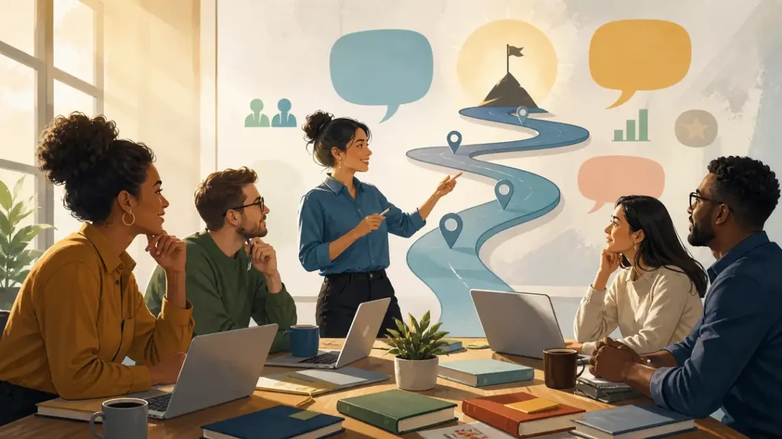 Editorial illustration for Best Books for Sales for Teams
