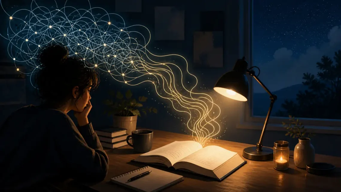 Editorial illustration for Best Books for Overthinking