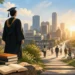 Editorial illustration for Best Books for New Graduates
