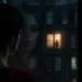 Atmospheric editorial illustration of a woman at a rain-streaked window with layered reflections