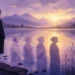 Editorial illustration of a person seeing clearer reflections beside a still lake for self-reflection