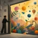 Editorial illustration of creative thinking opening a vivid landscape of new connections